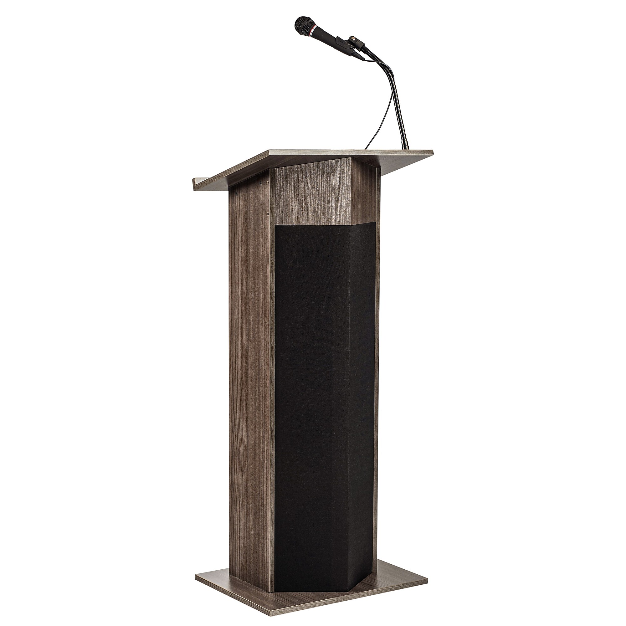 National Public Seating, Power Plus Lectern, Width 22 in, Height 46 in, Depth 17 in, Model# 111PLS-RW